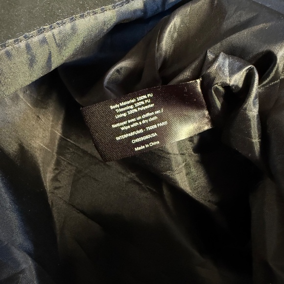 Jimmy Choo Parfums black and silver metallic large vegan leather shopper tote - Picture 4 of 8